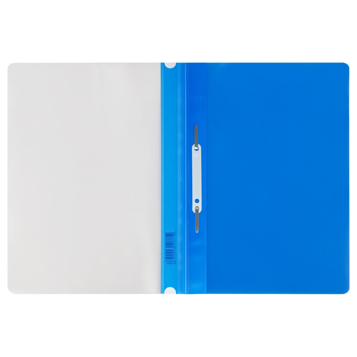 картинка Папка-скоросшиватель с прозрачным верхом, А4, 160 мкм, пластик, синий, с перфорацией, СТАММ, ММ-30731 от магазина Альфанит в Кунгуре