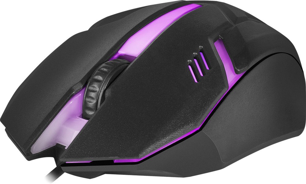 картинка Мышь проводная Defender Hit MB-550, 1200 dpi, USB, черный, подсветка, 7 цветов, 52550 от магазина Альфанит в Кунгуре