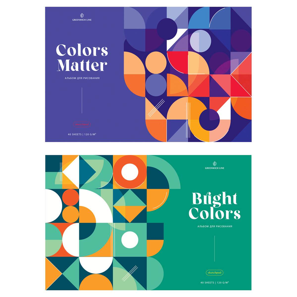 картинка Альбом для рисования, А4, 40 л, 120 г/м2, "Bright colors", Greenwich Line, PS40s-50693 от магазина Альфанит в Кунгуре