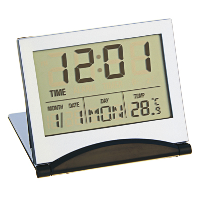 картинка Будильник, 6*7 см, электронный, с термометром, с календарем, пластик, "CHRONO", LADECOR, 1CR2025 от магазина Альфанит в Кунгуре