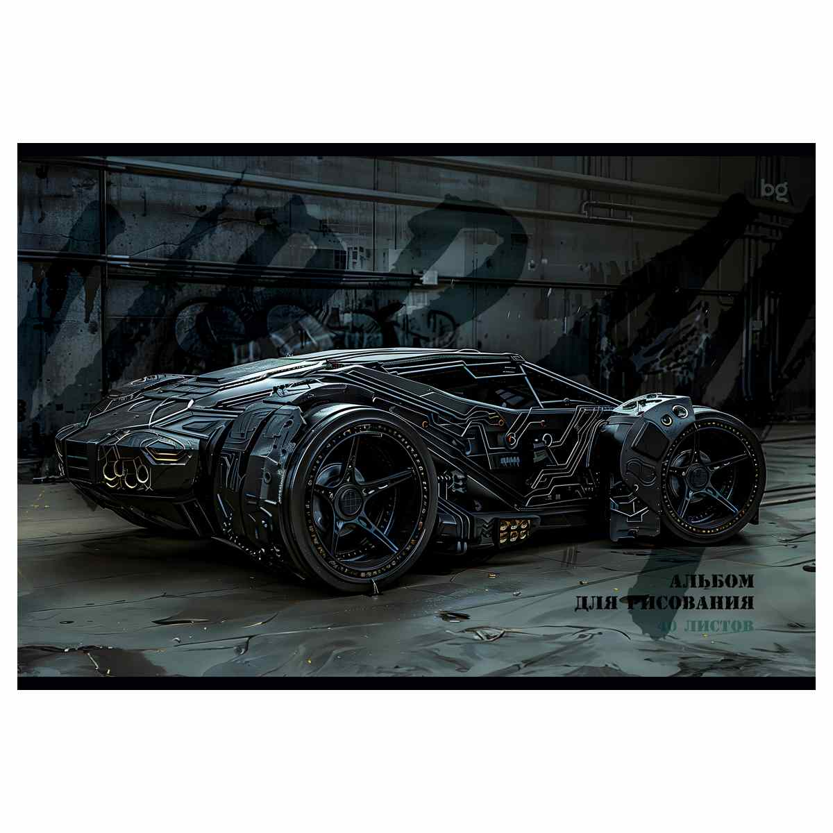 картинка Альбом для рисования, А4, 40 л, 120 г/м2, "Grey and Black", BG, АР4скл40 62618 от магазина Альфанит в Кунгуре