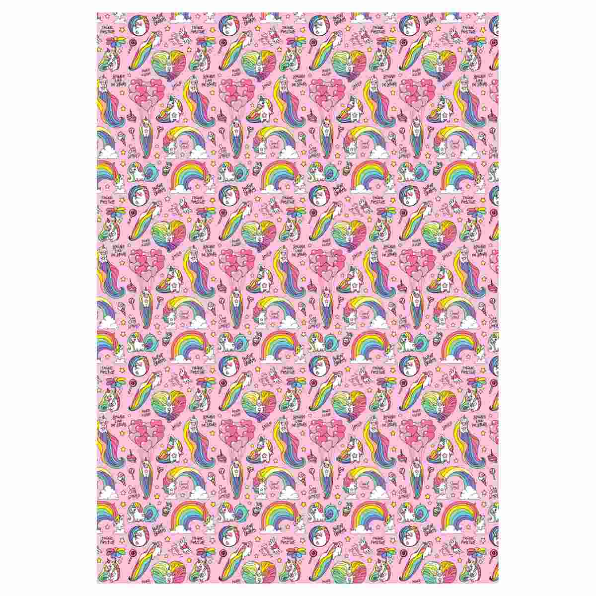 картинка Бумага упаковочная глянцевая, 70*100 см, 80 г/м2, "Unicorn", MESHU, MS_62805 от магазина Альфанит в Кунгуре