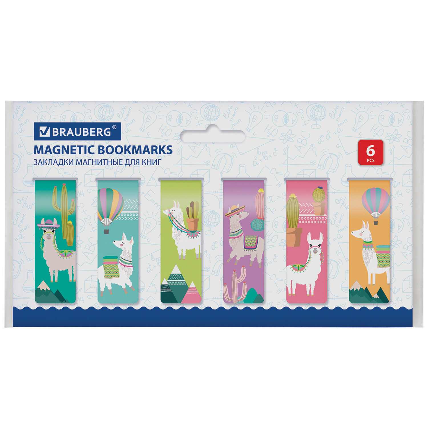 картинка Набор закладок магнитных, 30 шт, 60*20 мм, ассорти, "Animals", 113176 от магазина Альфанит в Кунгуре