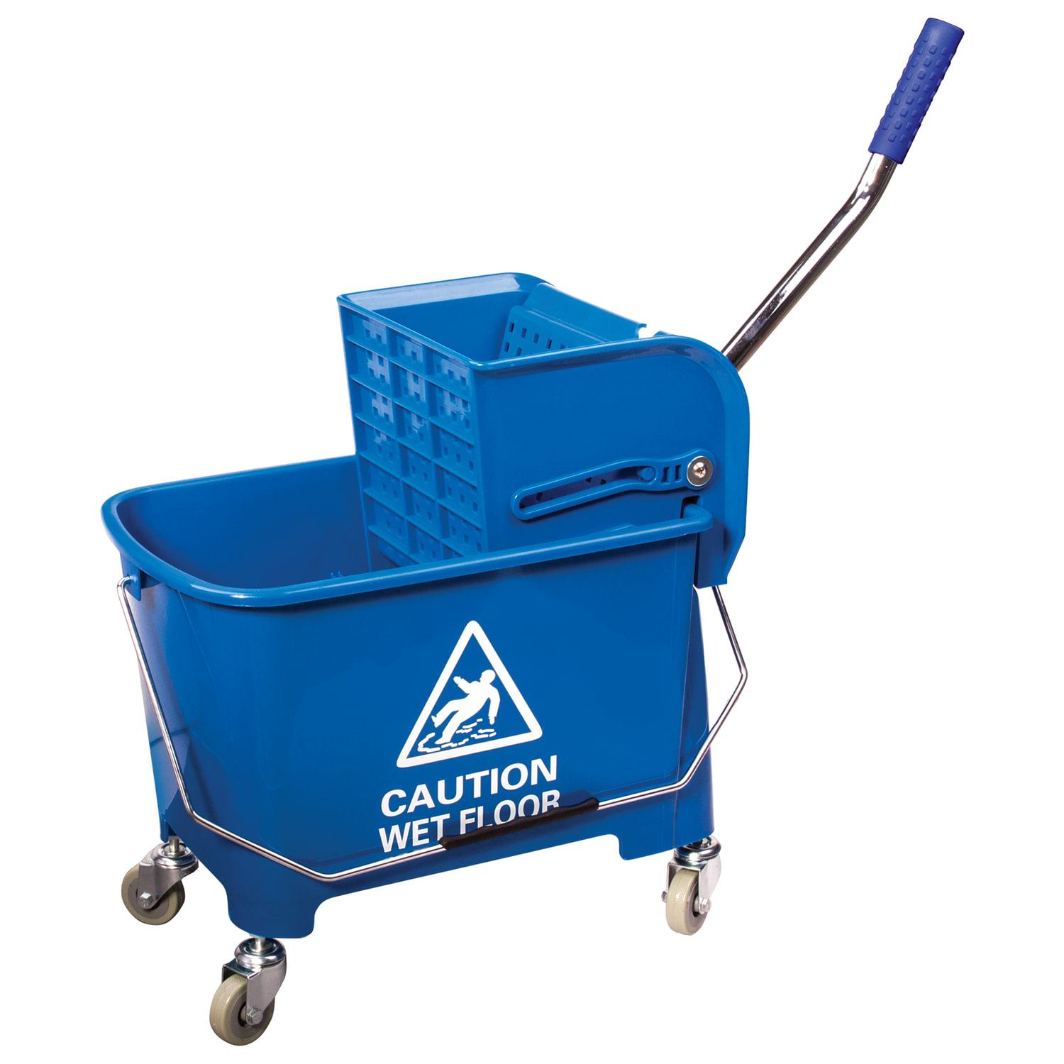 картинка Тележка уборочная, 20 л, синий, механический отжим, универсальная, BRABIX, 601497 от магазина Альфанит в Кунгуре