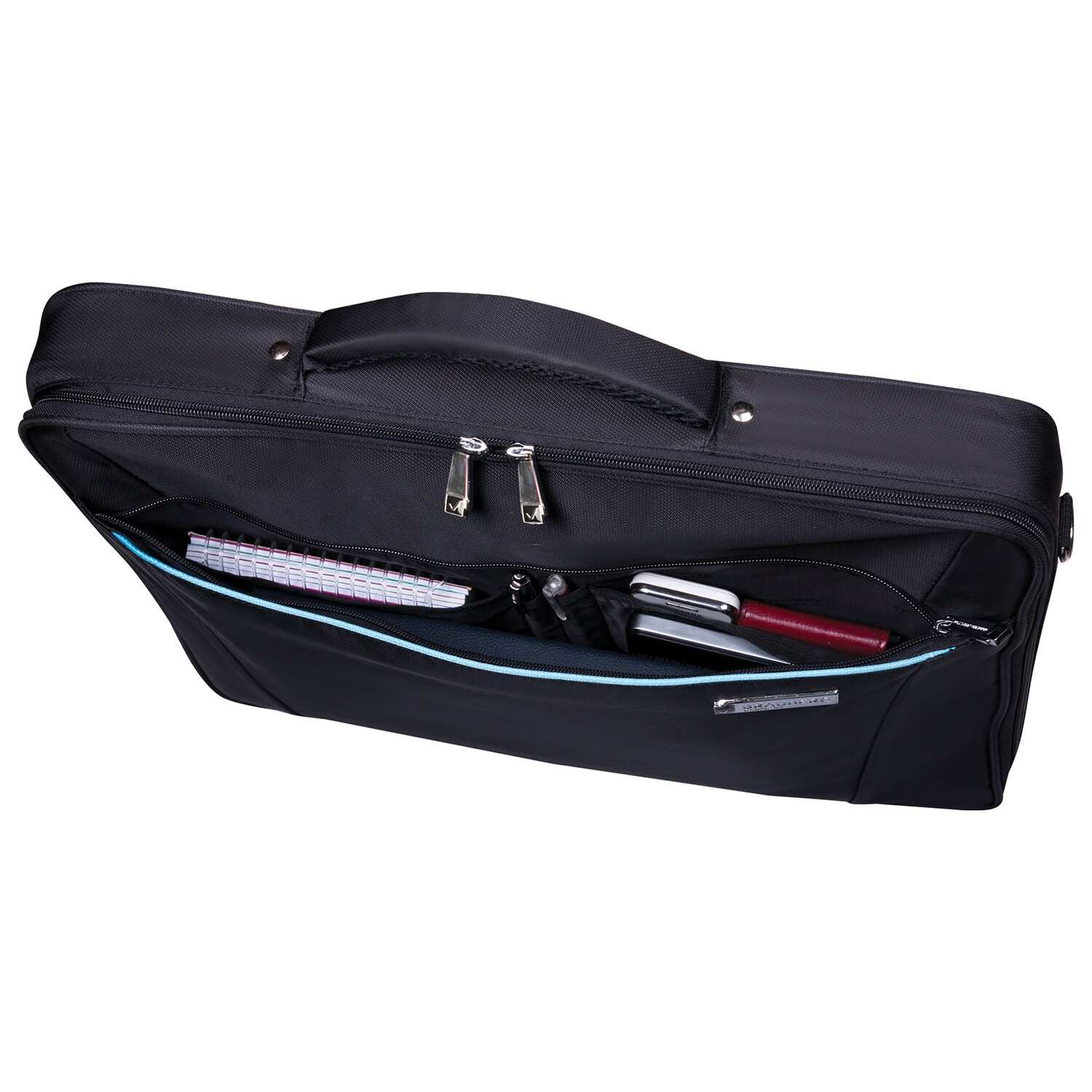 картинка Сумка для ноутбука 17,3" BRAUBERG Sidney, 1 отдел, 2 кармана, 44*34*6 см, черный, 240449 от магазина Альфанит в Кунгуре