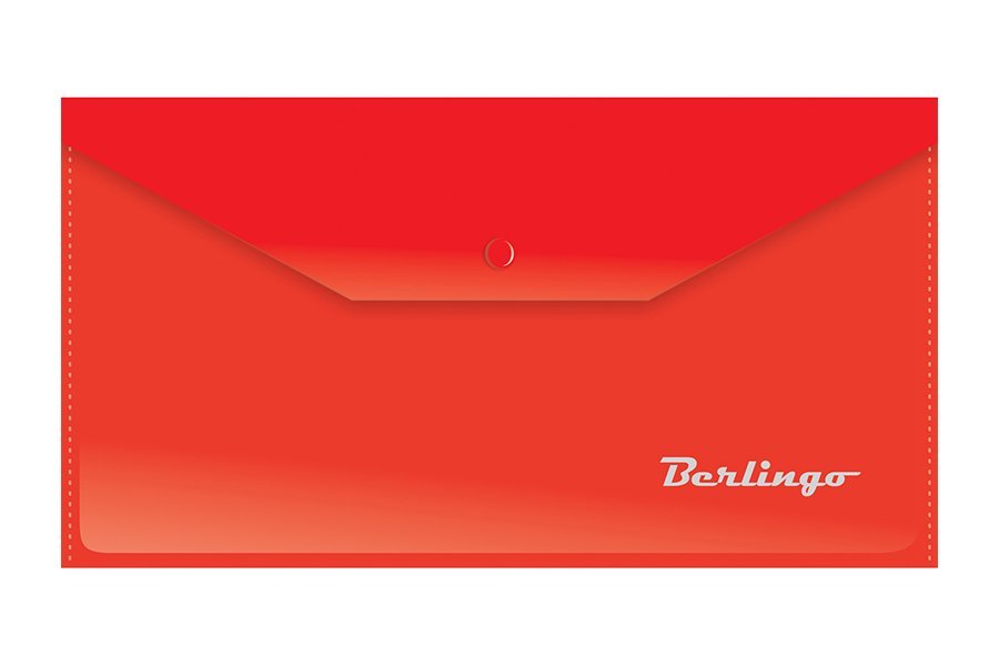 картинка Папка-конверт на кнопке, С6, 180 мкм, красный, Berlingo, AKk_06303 от магазина Альфанит в Кунгуре