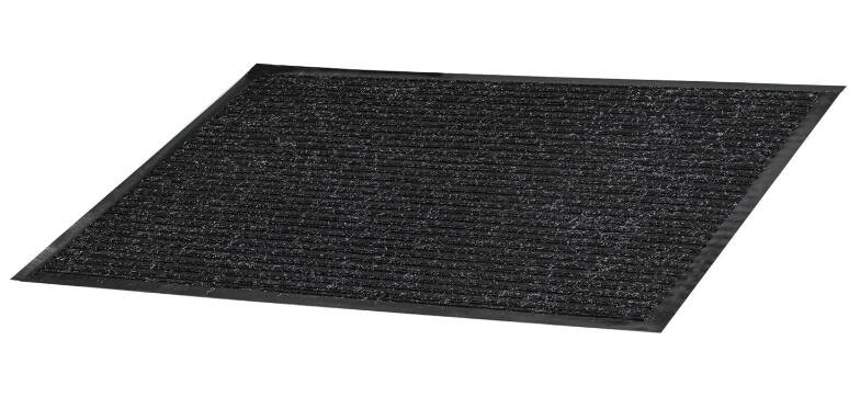 картинка Коврик входной 40*60 см, ворс, влаго-грязезащитный, 7 мм, ребристый, черный, LAIMA, 602863 от магазина Альфанит в Кунгуре