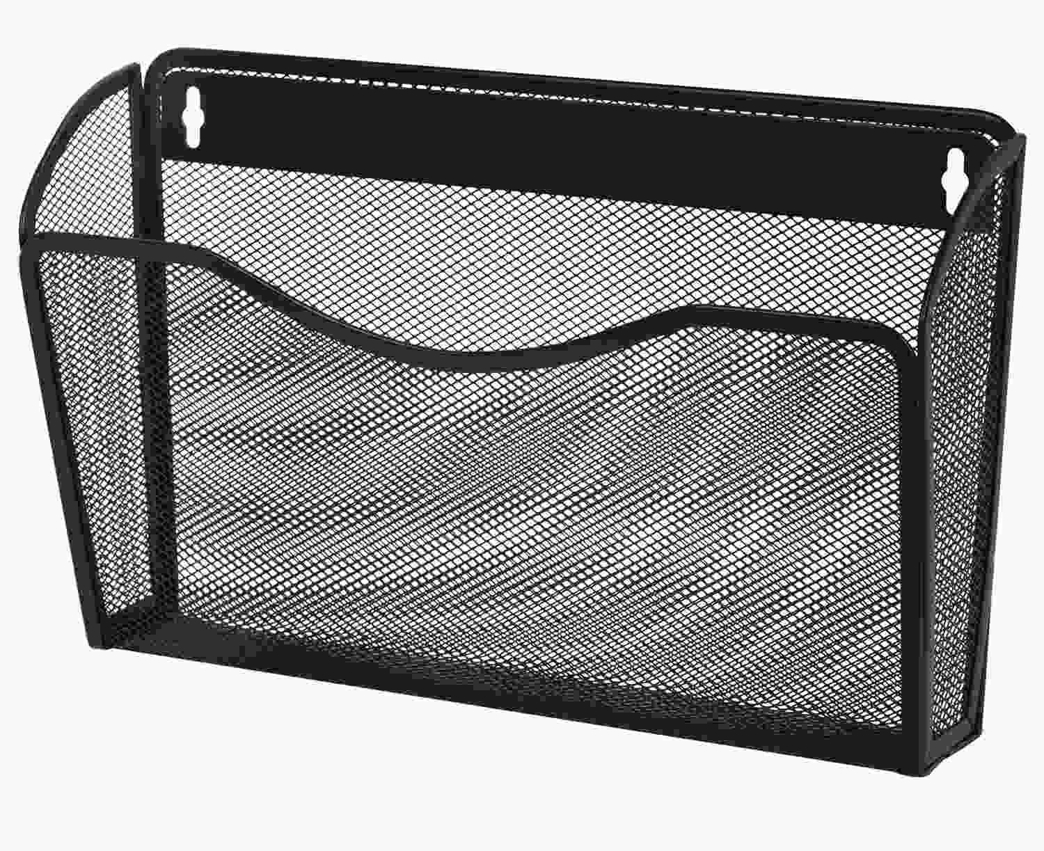 картинка Лоток для бумаг вертикальный настенный 1 отдел, металл, черный, А4, 3 шт, "Germanium", BRAUBERG, 237968 от магазина Альфанит в Кунгуре