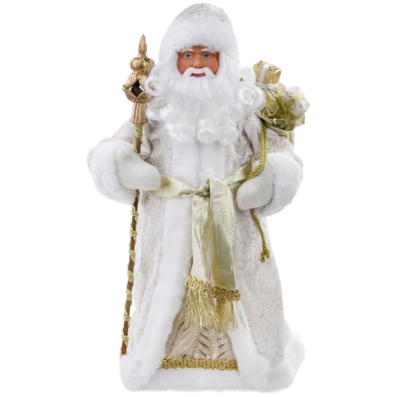 картинка Дед Мороз в золотом костюме, 41 см, пластик, Феникс Презент, 82522 от магазина Альфанит в Кунгуре
