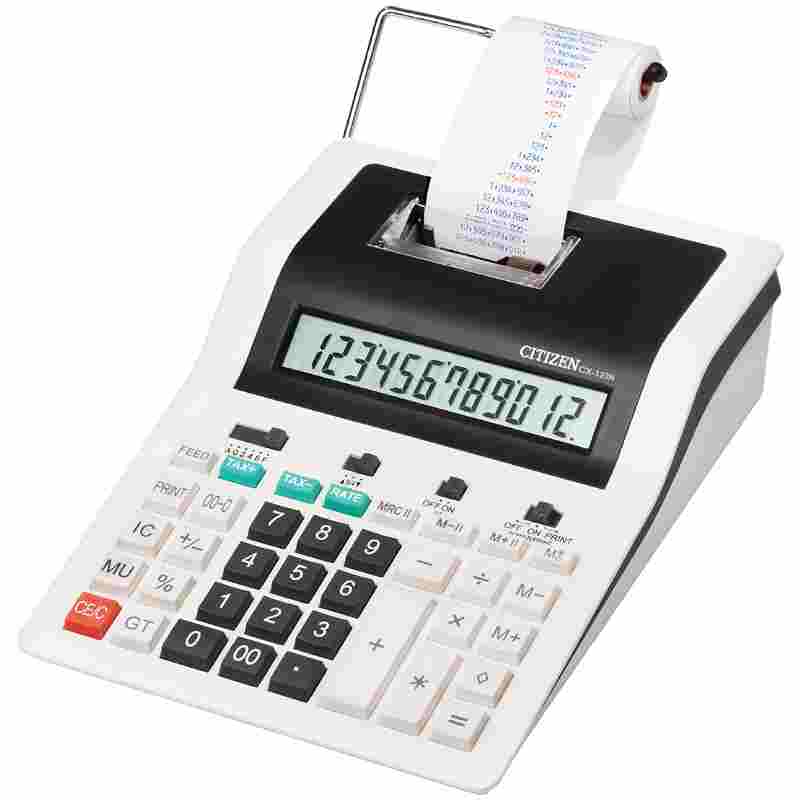 картинка Калькулятор печатающий, 12 разрядов, 20*26,7*7 см, 2-цветная печать, "CX-123N", CITIZEN от магазина Альфанит в Кунгуре