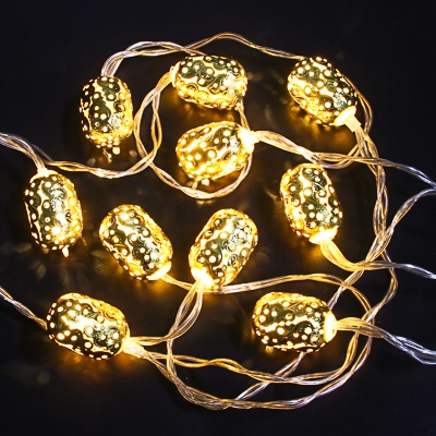 картинка Гирлянда нить, 2 м, шампань, 10LED, "Фонарь", Сноу Бум, 381-225 от магазина Альфанит в Кунгуре