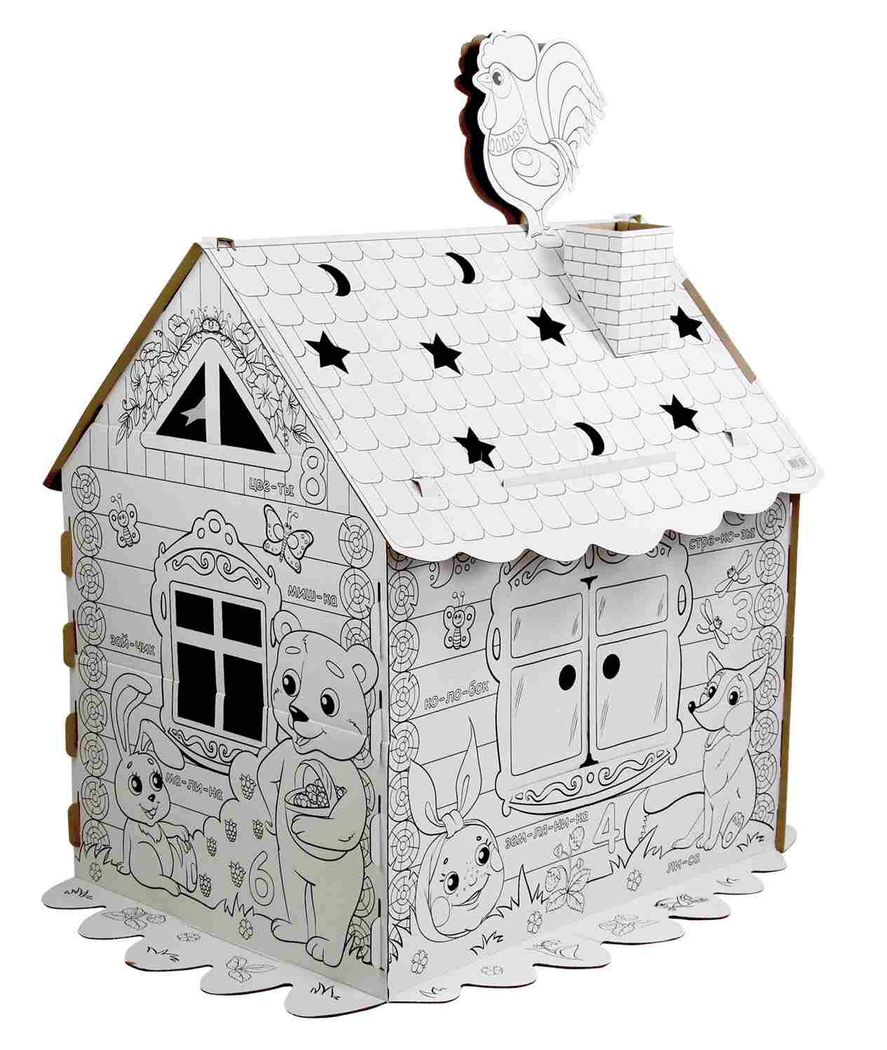 картинка Дом-раскраска, 130 см, картон, "Сказочный", BRAUBERG KIDS, 880364 от магазина Альфанит в Кунгуре