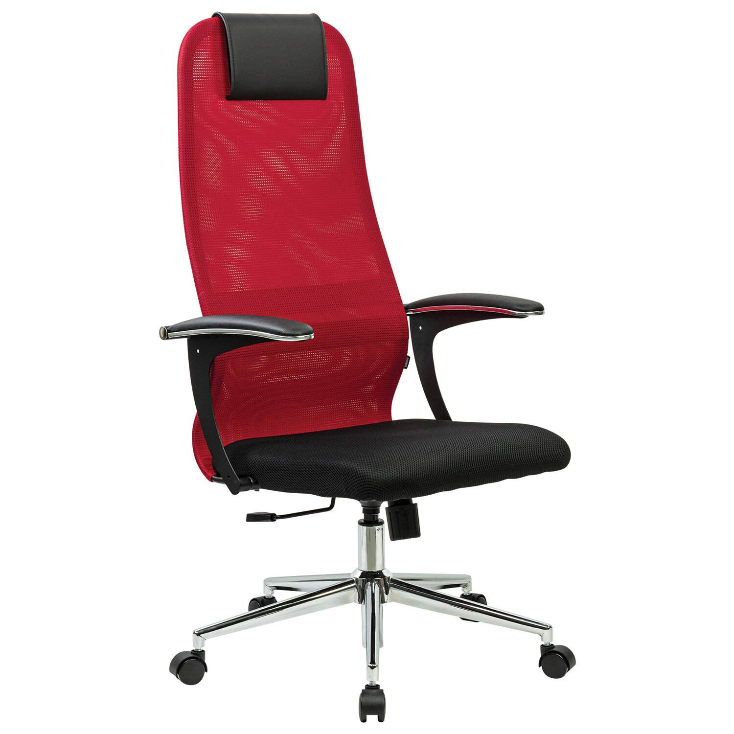 картинка Кресло офисное BRABIX "Ultimate EX-801", ткань/сетка, черный/красный, 532921 от магазина Альфанит в Кунгуре
