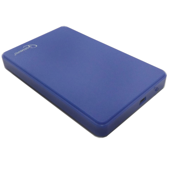 картинка Внешний корпус USB 2.0 для 2.5" HDD SATA Gembird EE2-U2S-40P, пластик, синий от магазина Альфанит в Кунгуре