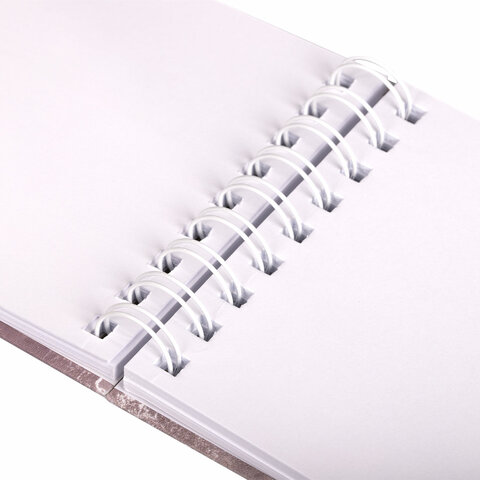 картинка Скетчбук, 12,5*17,6 см, 80 л, 120 г/м2, спираль, белый, твердая обложка, BRAUBERG, 112988 от магазина Альфанит в Кунгуре
