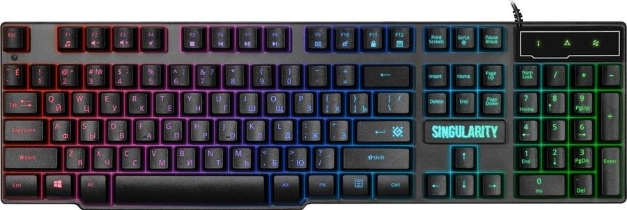 картинка Комплект проводной (клавиатура + мышь + гарнитура + коврик) игровой Defender Singularity MKP-118, USB, черный, 52118 от магазина Альфанит в Кунгуре