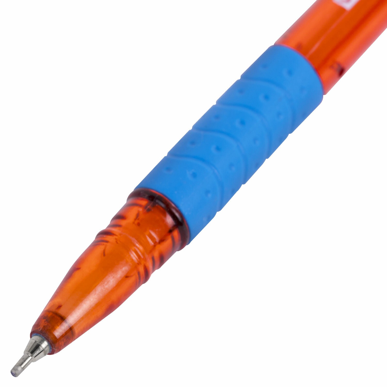 картинка Ручка шариковая, 0,35 мм, синяя, корп. ассорти, грип, "GLASSY MIX", BRAUBERG, 144106 от магазина Альфанит в Кунгуре