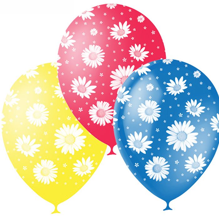 картинка Набор шаров воздушных  25 шт, 12", пастель, "Ромашки", 6040789, 2839194 от магазина Альфанит в Кунгуре