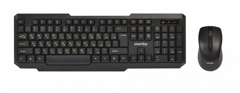 картинка Комплект беспроводной (клавиатура + мышь) SmartBuy 230346AG, черный, SBC-230346AG-K от магазина Альфанит в Кунгуре