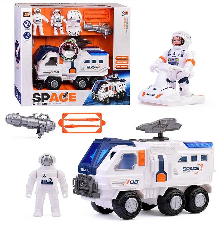 картинка Машина, 24 см, с аксессуарами, пластик, белый, "Space car", КНР, H204 от магазина Альфанит в Кунгуре