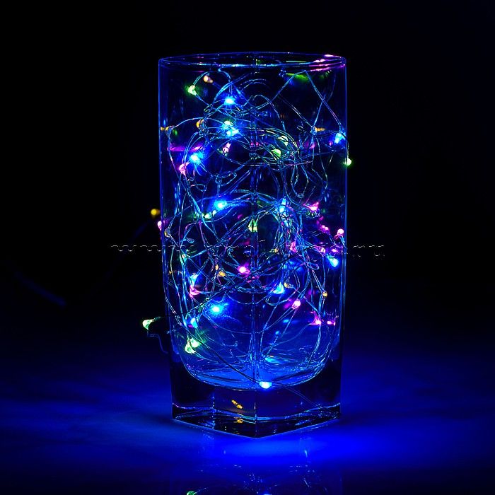 картинка Гирлянда нить, 2 м, мультицвет, 20LED, на батарейках, Снеговичок, S0524 от магазина Альфанит в Кунгуре