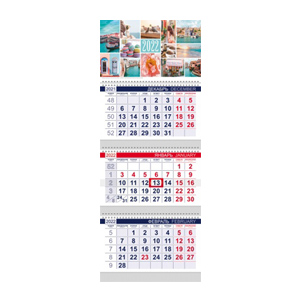 картинка Календарь квартальный 2022 год, 16,5*30 см, трехблочный, с бегунком, "Офис. Красота вокруг", Hatber, 3Кв3гр3_25956 от магазина Альфанит в Кунгуре