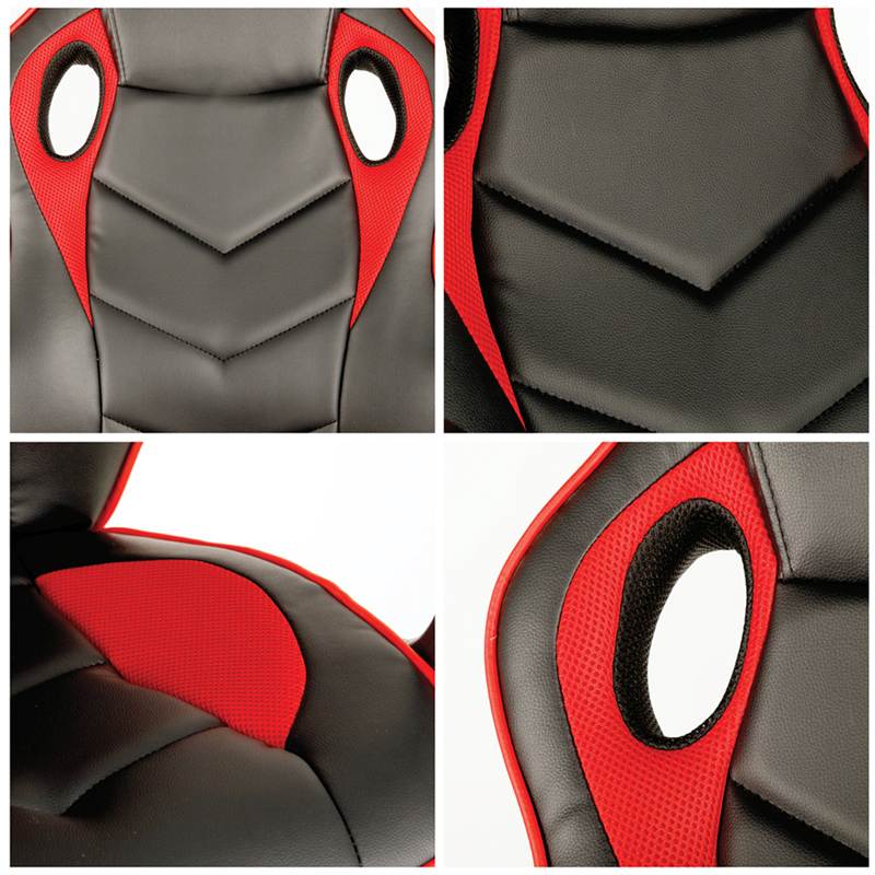 картинка Кресло игровое Helmi "Boost HL-S07", экокожа/ткань, черный/красный, 279722 от магазина Альфанит в Кунгуре