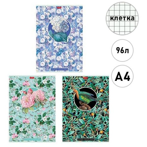 картинка Тетрадь 96 л, А4, клетка, "Floral collection", Hatber, 96Т4лофВ1 082991 от магазина Альфанит в Кунгуре