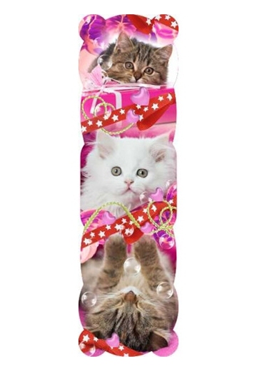 картинка Закладка линейка, 45*170 мм, картон, "Кошки", Квадра, 2856 от магазина Альфанит в Кунгуре
