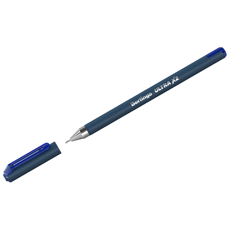 картинка Ручка шариковая, 0,7 мм, синяя, корп. сизый, "Ultra X2", Berlingo, CBp_07279 от магазина Альфанит в Кунгуре