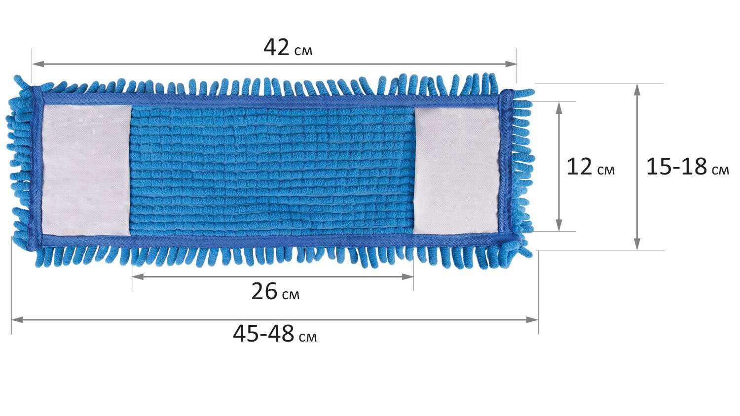 картинка Насадка МОП для швабры, 4 шт, 38-42 см, микрофибра, LAIMA, 607460 от магазина Альфанит в Кунгуре