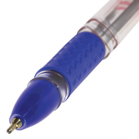 картинка Ручка шариковая масляная, 0,7 мм, синяя, корп. прозрачный синий, "Spark", BRAUBERG, 142697 от магазина Альфанит в Кунгуре