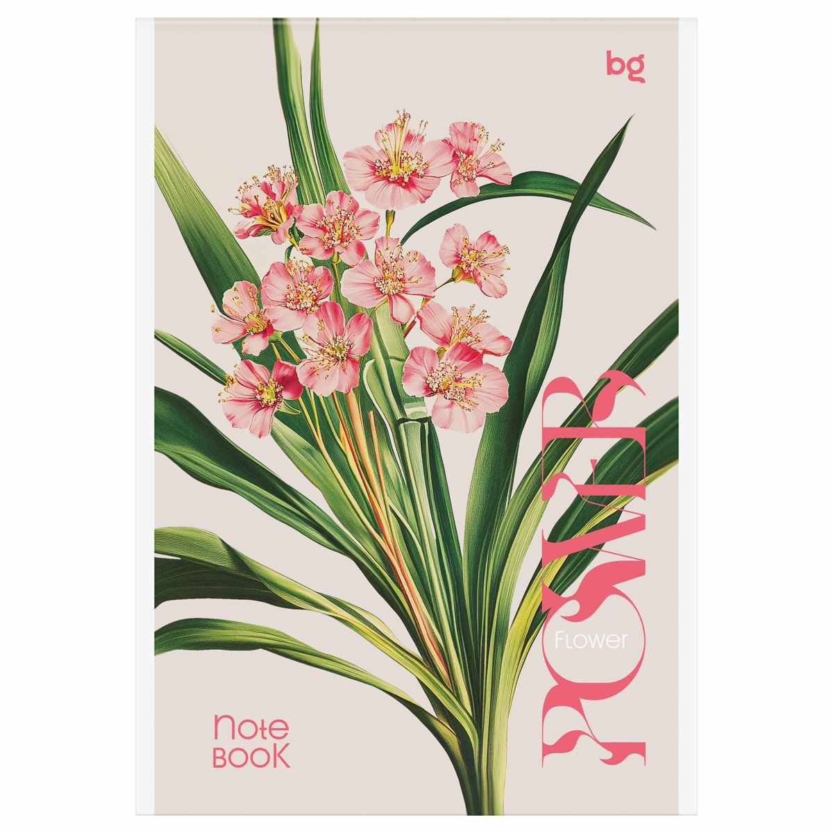 картинка Блокнот, А5, 80 л, клетка, на скрепке, "Цветы", BG, Б5ск80 09436 от магазина Альфанит в Кунгуре