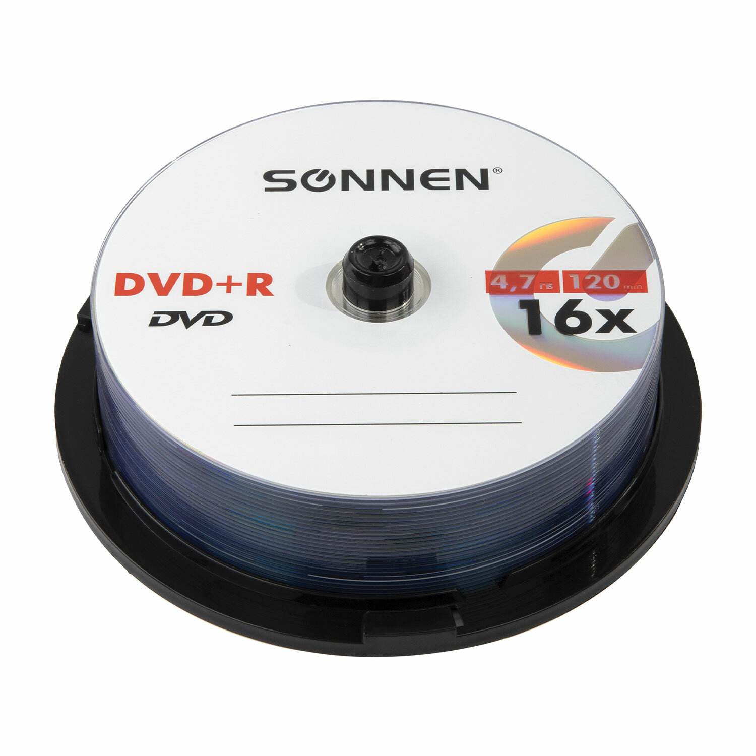 картинка Диски DVD+R SONNEN, 25 шт, 4,7 Gb, 16x, упаковка на шпиле, 513532 от магазина Альфанит в Кунгуре