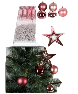картинка Набор подвесок новогодних, 42 шт, пластик, конфеты, бусы, звезда, 572-00320 от магазина Альфанит в Кунгуре