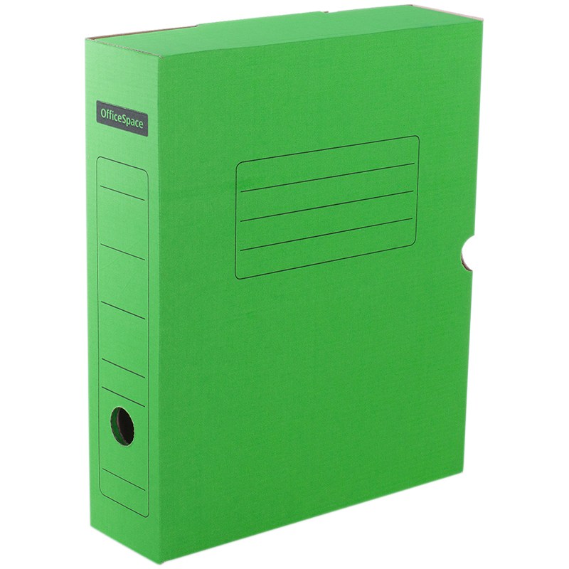 картинка Короб архивный, А4, корешок 75 мм, до 700 л, микрогофрокартон, зеленый, с клапаном, "Standard", OfficeSpace, 225414 от магазина Альфанит в Кунгуре