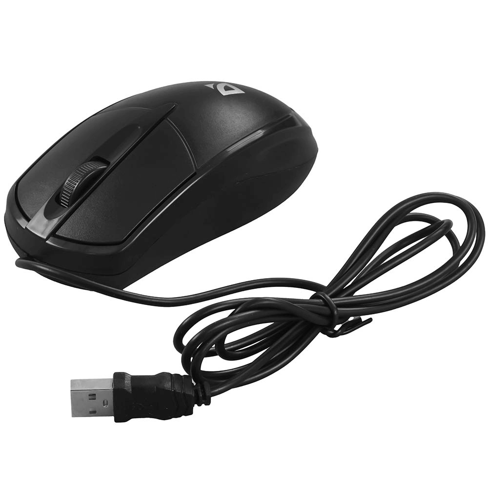картинка Мышь проводная Defender Trace MB-989, 1000 dpi, USB, черный, 52989 от магазина Альфанит в Кунгуре