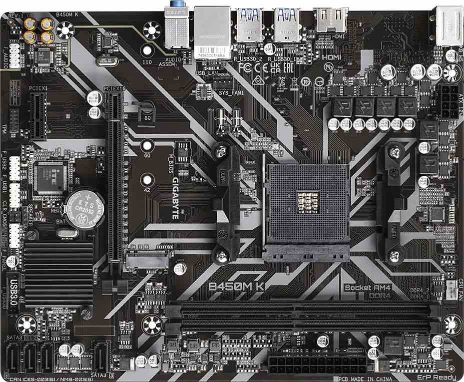 картинка Системная плата Gigabyte AM4 PRIME B450M-K, micro-ATX, 2xDDR4 от магазина Альфанит в Кунгуре
