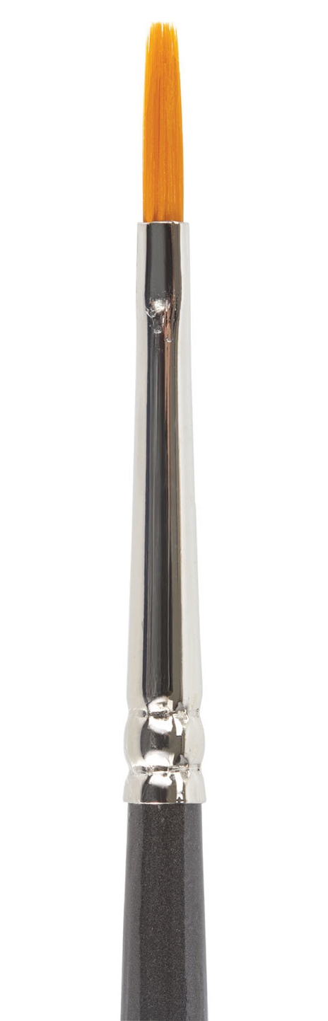 картинка Кисть художественная № 2, синтетика, плоская, длинная ручка, BRAUBERG ART, 200663 от магазина Альфанит в Кунгуре