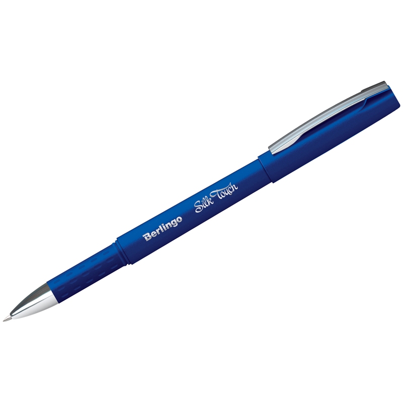 картинка Ручка гелевая, 0,5 мм, синяя, корп. синий, грип, "Silk touch", Berlingo, CGp_05122 от магазина Альфанит в Кунгуре