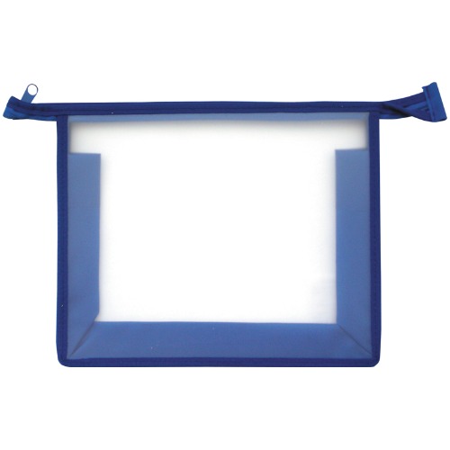 картинка Папка для тетрадей, А5, 1 отдел, пластик, прозрачный синий, на молнии, ArtSpace, ПТ750_3391 от магазина Альфанит в Кунгуре