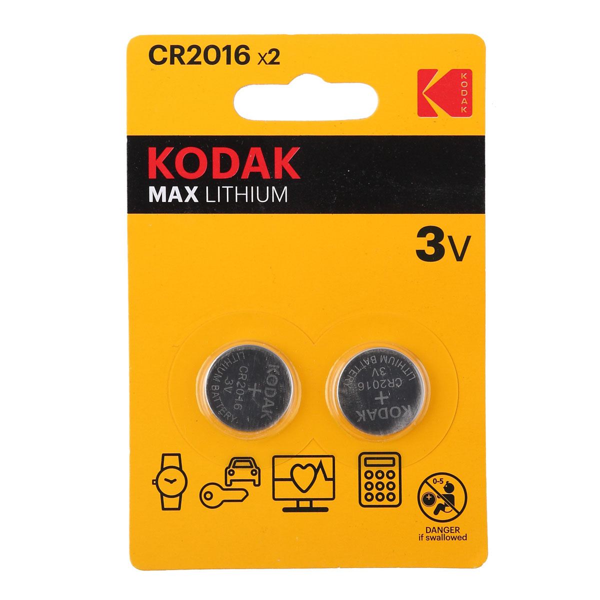 картинка Батарейки CR 2016 круглая, 2*BI, Kodak Max, 3068 от магазина Альфанит в Кунгуре