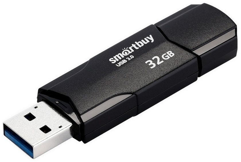 картинка Флеш-диск SmartBuy 32 GB USB 3.1, Clue, черный, SB32GBCLU-K3 от магазина Альфанит в Кунгуре