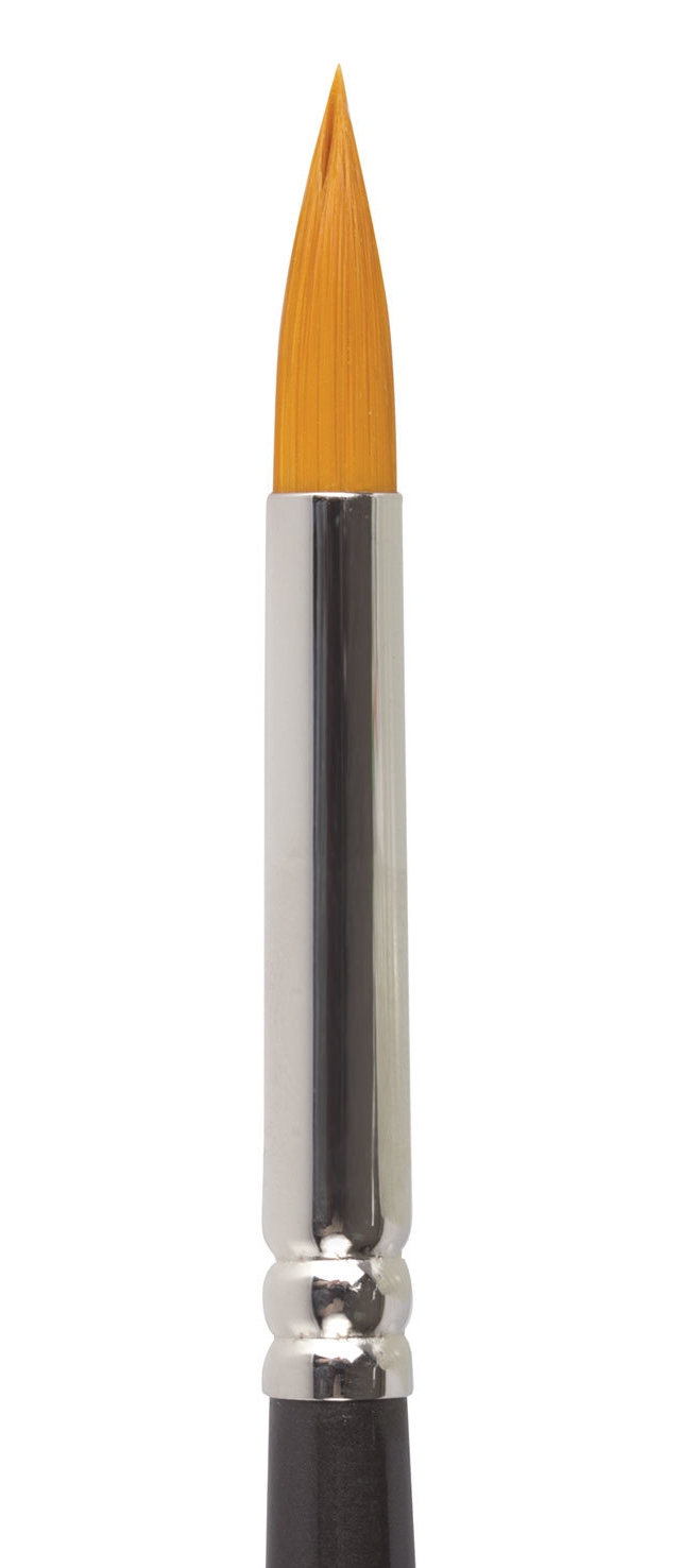 картинка Кисть художественная № 6, синтетика, круглая, длинная ручка, BRAUBERG, 200660 от магазина Альфанит в Кунгуре