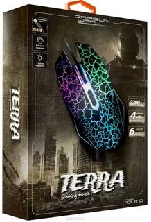 картинка Мышь проводная игровая Qumo Dragon War Terra, 1000-3200 dpi, USB, черный, подсветка от магазина Альфанит в Кунгуре