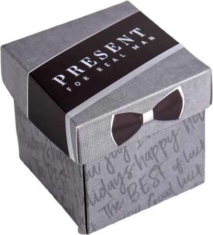 картинка Бонбоньерка, 6,5*6,5*6,5 см, серый, "Present", 4527032 от магазина Альфанит в Кунгуре