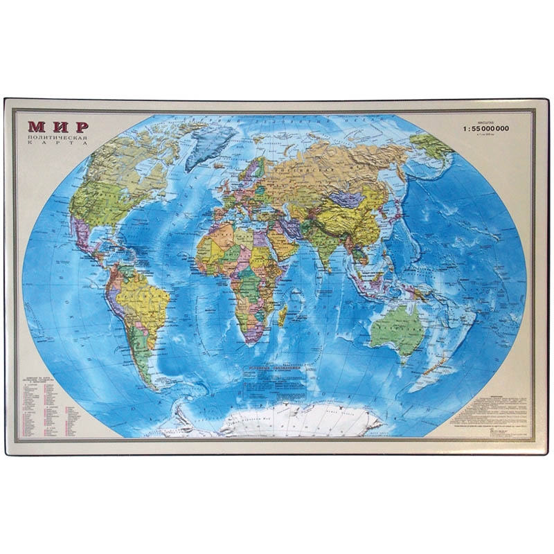 картинка Настольное покрытие, 38*59 см, "Карта мира", OfficeSpace, 194915 от магазина Альфанит в Кунгуре