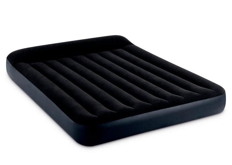 картинка Матрас надувной, 152*203*25 см, ПВХ, черный, "Pillow rest classic fiber-tech", Intex, 64143 от магазина Альфанит в Кунгуре