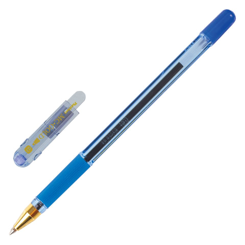 картинка Ручка шариковая масляная, 0,7 мм, синяя, грип, "MC Gold", MunHwa, BMC07-02 от магазина Альфанит в Кунгуре