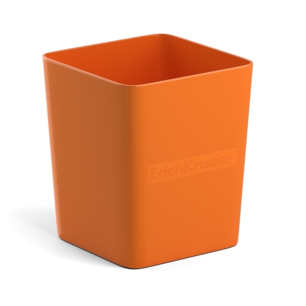 картинка Стакан для пишущих принадлежностей, 1 отдел, пластик, оранжевый, "Base Neon Solid", Erich Krause, 51502 от магазина Альфанит в Кунгуре